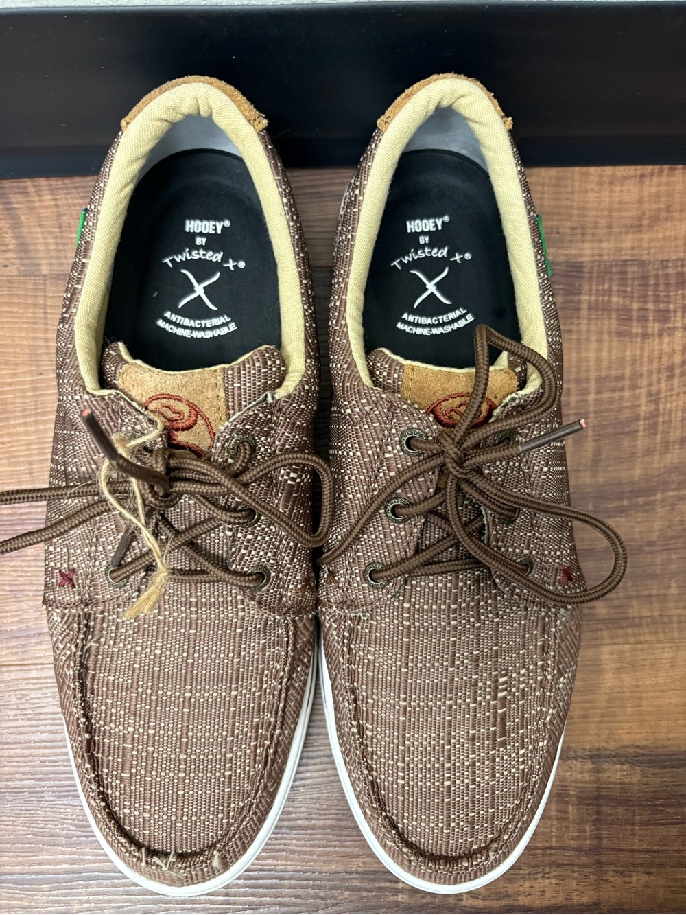 Twisted X Hooey Mens Brown Woven Loppers 10.5 M Slip Resistant New w/o Box